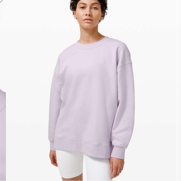 lululemon athletica Sweaters - Lululemon Perfectly Oversized Crew in Lavender Dew